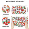Picture of Huachi Christmas Headbands for Women Cute Knotted Head Bands Girls Hair Accessories Red Green Hairbands Fashion Snow Funny Hairwear Holiday Gifts (Pack of 4)