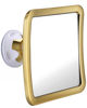 Picture of MIRRORVANA Fogless Shower Mirror for Shaving with Improved Suction and 360° Swivel - Unbreakable Fog Free Mirror for Men and Women - 6.3" x 6.3" (Gold)