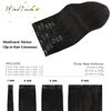 Picture of WindTouch Clip in Hair Extensions 115g Hair Extensions Real Human Hair Clip Ins Black Hair Extensions 7pcs 22inch Real Hair extensions Clip in Human Hair Straight Hair Extensions