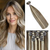 Picture of WindTouch Clip in Hair Extensions 100g Clip in Hair Extensions Real Human Hair Balayage Medium Brown to Blonde Hair Extensions Brown Clip in Hair Extensions 7pc 20inch Thicher Hair Extensions