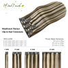 Picture of WindTouch Clip in Hair Extensions 115g Light Brown Hair Extensions #4p613 Medium Brown to Blonde Thicker Hair Extensions 7pcs Brown Hair Extensions 22inch Long Hair Extensions Human Hair Extensions
