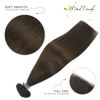 Picture of WindTouch Clip in Hair Extensions 100g Real Human Hair 7pcs 20inch Human Hair Clip in Extensions #4 Medium Brown Real Hair Extensions Clip in Human Hair