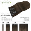 Picture of WindTouch Clip in Hair Extensions 115g Real Human Hair Brown Hair Extensions 22 inch Medium Brown Long Straight Human Hair Extensions Remy Hair Extensions