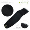 Picture of WindTouch Clip in Hair Extensions 115g Human Hair Extensions Clip on Hair Extensions 7pcs 22inch Jet Black Straight Hair Extensions Human Hair Clip in Extensions