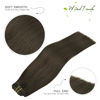 Picture of WindTouch Clip in Hair Extensions 100g Hair Extensions Real Human Hair Clip Ins Brown Hair Extensions #2 Dark Brown 7pcs 20inch Human Hair Clip in Extensions Real Human Hair