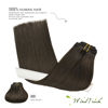 Picture of WindTouch Clip in Hair Extensions 115g Hair Extensions Real Human Hair Clip Ins Thicker Hair Extensions 22inch 7pcs per pack Dark Brown Clip in Hair Extensions Real Human Hair