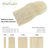 Picture of WindTouch Clip in Hair Extensions Real Human Hair 115g Long Hair Extensions Platinum Blonde Hair Extensions Clip in 7pcs 22 inch Blonde Clip in Hair Extensions Real Human Hair