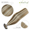Picture of WindTouch Clip in Hair Extensions 115g Long Hair Extensions 22 inch Hair Extensions Real Human Hair 7pcs Human Hair Extensions Clip ins Light Medium Brown to Blonde Hair Extensions