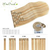 Picture of WindTouch Clip in Hair Extensions Human Hair Balayage Golden brown to Blonde 70g 22Inch Human Hair Extensions 7PCS #27p613