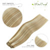 Picture of WindTouch Clip in Hair Extensions 100g Clip in Hair Extensions Real Human Hair Mixed Bleach Blonde Hair Extensions real hair extensions clip in human hair 7pc 20inch Thicher Hair Extensions