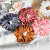 Picture of CEELGON Large Silk Satin Scrunchies for Women Big Scrunchies Jumbo Satin Hair Ties Oversized Hair Scrunchies for Thick Curly Hair Pack of 6 (Black,Pink,Dusty Blue,Gold,White)