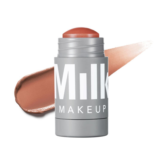 Picture of Milk Makeup Lip + Cheek, Enigma (Rosy Beige) - 0.21 fl oz - Cream Blush & Lip Color - Buildable & Blendable - 1,000+ Swipes Per Stick - Non-Comedogenic - Vegan, Cruelty Free