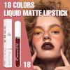 Picture of evpct CmaaDu 1Pcs Deep Red Liquid Matte Lipstick Lipgloss Set for Women, labiales mate 24 horas originales matte larga duracion 24 Hour Lipstick Lip Stains Long Lasting Waterproof 24, 18#