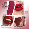 Picture of evpct CmaaDu 1Pcs Deep Red Liquid Matte Lipstick Lipgloss Set for Women, labiales mate 24 horas originales matte larga duracion 24 Hour Lipstick Lip Stains Long Lasting Waterproof 24, 18#