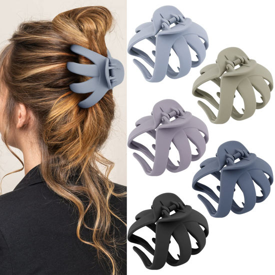 Picture of ATODEN Jumbo Hair Claws for Thick Hair - 5 Pcs Giant Clips, Extra Large Hair Accessories for Women