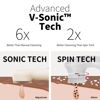 Picture of NågraCoola CLIE 2.0 Silicone Face Scrubber, Facial Cleansing Brush, Rechargeable, Waterproof Face Scrub Brush for Deep Cleansing, Exfoliating, Massage, with Eye Roller, for Women and Men - Oat