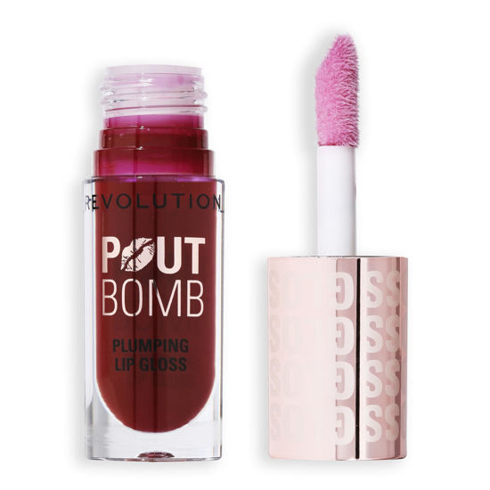 Picture of Revolution Beauty, Pout Bomb Plumping Lip Gloss, High-Shine for Glossy, Fuller & Plump Lips with Hyaluronic Acid & Peptides, Vegan & Cruelty-Free, Light Mauve, 0.15 Fl Oz