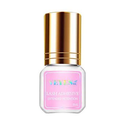 Picture of Veyelash Lash Glue 5 ML 1-2 Sec Drying Time 8 Weeks Bonding Eyelash Extension Glue Black Adhesive for Professional Use Only