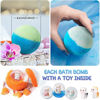Picture of Kids Bath Bombs with Surprise Inside, 20 Pack Kids Bath Bombs Gift Set, Natural Organic Bubble Bath Kids Foam Bath, Kids Birthday Gifts for Girls Boys