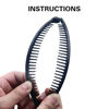 Picture of New 1st Choice Clincher Combs Banana Clips - Hair Grip Comb, Fishtail Ponytail Clamp, Long Hair Accessory for Girls and Women