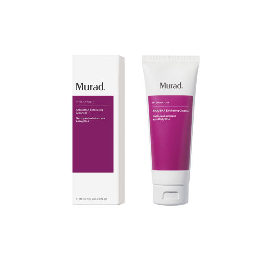 Picture of Murad AHA/BHA Exfoliating Cleanser - Hydration Exfoliating & Moisturizing Salicylic, Lactic and Glycolic Acid Face Wash - Creamy Skin Smoothing Treatment Backed by Science, 5 Fl Oz
