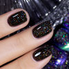 Picture of RARJSM Gel Nail Polish Black Glitter Sparkly Chunky Iridescent Rainbow Shimmer Pigments Nail Gel Polish Soak off Led UV Curing Required for Nail Art Salon Manicure 15ml Fall Winter Christmas