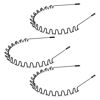 Picture of KELUBATU Women's Metal Hair Bands Men's Headbands Elastic Zigzag Headbands Outdoor Sports Headbands Fashion Simple Anti-Slip Hair Accessories (3 Pack)