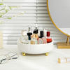 Picture of Anyoifax Makeup Perfume Organizer Tray 360 Degree Rotating Lazy Susan Skincare Lotion Organizer Spinning Cosmetics Storage for Dresser, Vanity, Bathroom Countertop, Small Ivory White