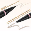 Picture of Eyebrow Pencil Makeup Kit, with Waterproof 2-IN-1 Microblading Eyebrow Pen, Eyebrow Pomade, Eyeliner and Dual-ended Eyebrow Brush, Brow Pencil Kit for Natural Eyebrows - Soft Brown