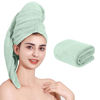 Picture of Laojbaba Microfiber Hair Towel Quick Dry Hair Towel Hair Drying Towels Suitable for All Kinds of Hair Ultra Absorbent Long and Thick Hair 24X48inch Green (1pcs)