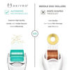 Picture of AKIYRO Derma Roller Titanium - 0.30mm Microneedle Roller with Case - 192 Micro Needling Dermal Kit for Face, Scalp and Body - At Home Microneedling Device for Women and Men (Green)