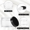 Picture of TUZAZO 1 Oz Small Plastic Container Jars with Lids and Labels BPA Free, Empty Round Clear Cosmetic Containers Plastic Slime Jars for Lotion, Cream, Ointments, Samples, Makeup, Travel Storage (12 Pack)
