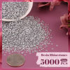Picture of 5000PCS 2mm Resin Rhinestones in Bulk (Silver), Bedazzling Flatback Crystals for Crafts DIY Nail Decoration, Gems Charms for Tumbler Shoes Clothing Fabric with Pickup Pen and Tweezers