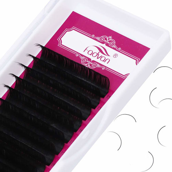 Picture of Lash Extension 0.05mm D Curl 15-20mm Mixed Classic Eyelash Extension Matte Black Individual Lashes Professional Salon Use Eyelash Extension Single Eyelashes by FADVAN (0.05mm-D, 15-20mm Mix)