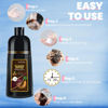 Picture of IIIMEIDU Hair Dye Shampoo for Gray Hair, 3 in 1 Herbal Ingredients Natural Shampoo Hair Dye for Women Men, Grey Coverage Shampoo 500ml (DarkBurgundy)