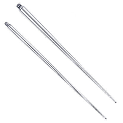 Picture of MILACOLATO Piercing Pin 16G 18G G23 Titanium Taper Insertion Pin for Ear/Nose/Navel/Nipple/Lip/Eyebrow Stretcher Body Piercing Stretching Kit Assistant Tool