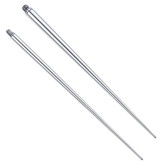 Picture of MILACOLATO Piercing Pin 16G 18G G23 Titanium Taper Insertion Pin for Ear/Nose/Navel/Nipple/Lip/Eyebrow Stretcher Body Piercing Stretching Kit Assistant Tool