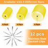Picture of Self Grip Hair Rollers Curlers Set - 24 Pieces with 3 Sizes (4 Jumbo, 4 Large & 4 Medium) and 12 Clips for All Hair Types