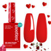 Picture of Beetles Red Gel Nail Polish 15ml 0.51 FL.OZ Valentine Red Color Soak Off U V LED Gel Polish Nail Art Design Manicure Salon DIY Gel Home Colorful Bottle Gel