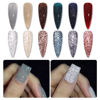 Picture of GAOY Reflective Glitter Gel Nail Polish Set, 6 Colors Including Red Brown Blue Holographic Glitter Gel Polish Kit UV LED Soak Off Sparkly Home DIY Manicure Nail Salon Shiny Varnish