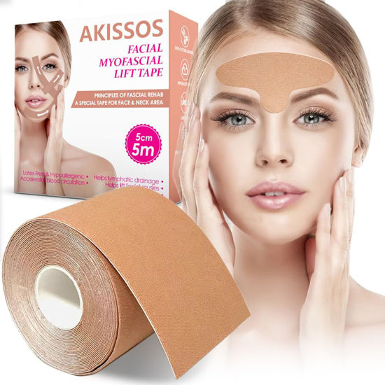 Picture of Akissos Forehead and Between Eyes Wrinkle Patches The Original Wrinkle Patch Non Invasive Wrinkle Smoothers for Forehead Wrinkles 5cm width