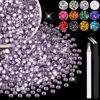 Picture of 4000PCS 4mm Resin Rhinestones in Bulk (Light Purple), Bedazzling Flatback Crystals Rhinestones for Crafting DIY Nail Decoration, Gems Diomand Charms for Tumbler Shoes Clothing Fabric