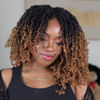 Picture of Toyotress Yanky Twist Crochet Hair - 12 Inch 2 Packs (30 Strands/Pcs) Fluffy Spring Mini Twist Short Bob Passion Twist, Ombre Brown Pre-Looped Crochet Braids Braiding Hair (12 Inch, 2P-OT30)