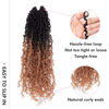 Picture of Toyotress Yanky Twist Crochet Hair - 12 Inch 2 Packs (30 Strands/Pcs) Fluffy Spring Mini Twist Short Bob Passion Twist, Ombre Brown Pre-Looped Crochet Braids Braiding Hair (12 Inch, 2P-OT30)