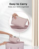 Picture of BAGSMART Small Cosmetic Bag, 2Pcs Pink Makeup Bags,Makeup Pouch for Purse,Travel Cosmetic Organizer for Makeup Brushes Lipsticks Electonic Accessories