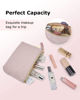 Picture of BAGSMART Small Cosmetic Bag, 2Pcs Pink Makeup Bags,Makeup Pouch for Purse,Travel Cosmetic Organizer for Makeup Brushes Lipsticks Electonic Accessories