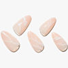 Picture of GLAMERMAID Press on Nails Medium Almond, Shiny Shimmer Nude with Marbling Glue on Gel Nails, 24Pcs Short Stiletto Acrylic False Nails Kits Reusable UV Finish Full Cover Stick on Nails for Women Gifts