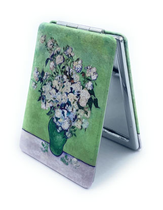 Picture of Aeisage Purse Mirrors for Women Small Compact Mirror for Purse Travel Makeup Mirror Pocket Mirror Cute Lipstick Mirror Vincent Van Gogh Roses Gifts