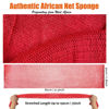 Picture of Unifab African Net Sponge Authentic Real African Exfoliating Net Bath Sponge Wash Cloth Exfoliating Washcloth African Net Cloth Body Scrubber for Shower Red