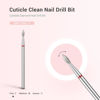 Picture of MelodySusie 2.1mm Nib Shape Cuticle Clean Nail Drill Bit 3/32'', Professional Safety Carbide Diamond Under Nail Cleaner for Cuticle Dead Skin Nail Prepare, Beginners Bits, Series Bit-S, Fine